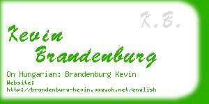 kevin brandenburg business card